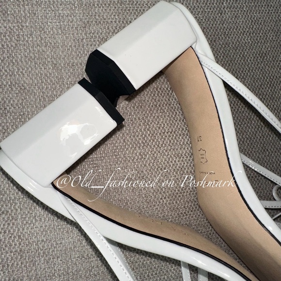 BY FAR June Bow-Detailed Glossed-Leather Mules